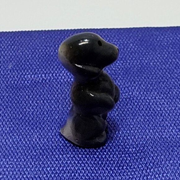 Miniature Porcelain Poodle Dog Micro Figurine 1 Inch Knick Knack Circa 1950s - Picture 3 of 6